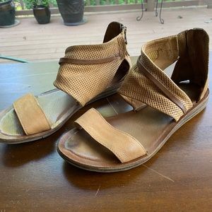 Miz Mooz sandals size 11. Tan. Very comfortable! Leather upper and lining. Cute!